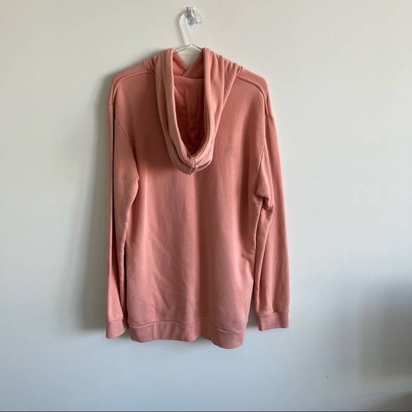 Adidas Salmon coloured Hoodie with logo and in-set pockets - Picture 3 of 6